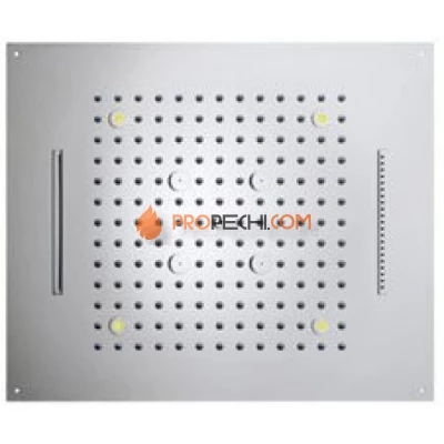 Хромированный Потолочный элемент для душа впечатлений WDT 4 программы (Тропический дождь, Водопад, Моросящий дождь, Каскад)