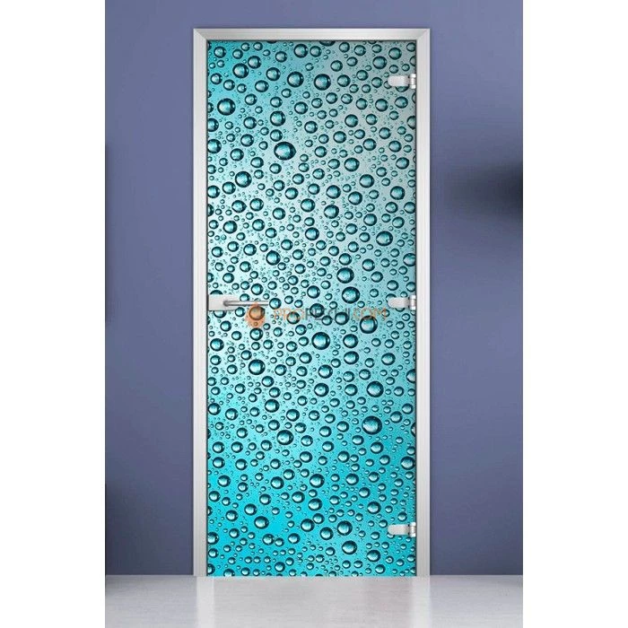 Стеклянная межкомнатная дверь DoorWood с фотопечатью Textures-13, 2000х600 мм