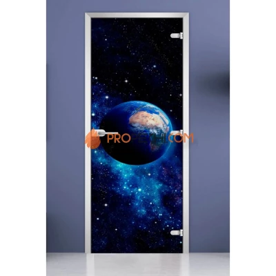Стеклянная межкомнатная дверь DoorWood с фотопечатью Space-11, 2000х700 мм