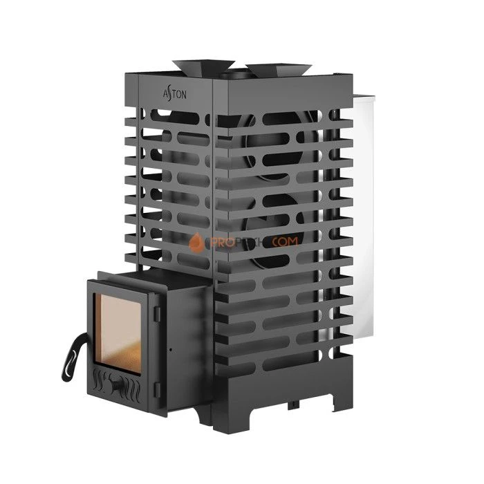 Дровяная печь для бани ASTON 20 стекло АКВА
