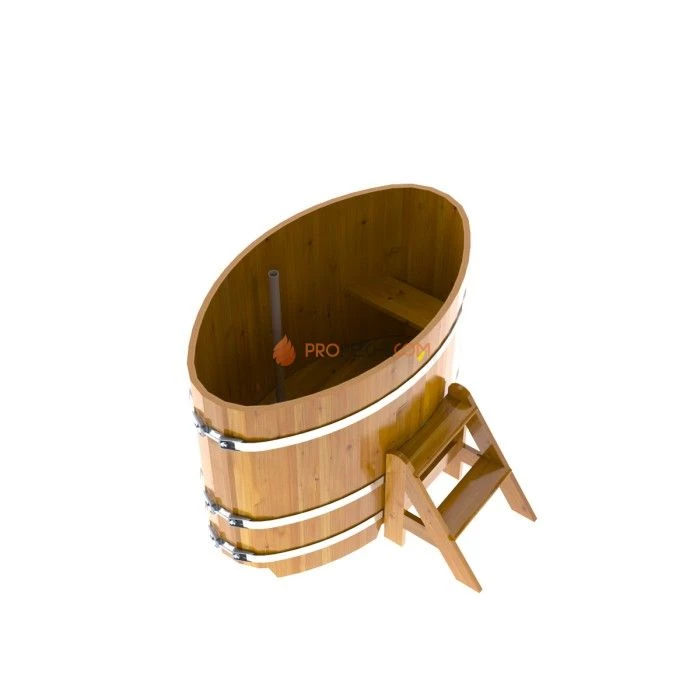 Купель BentWood овальная из натуральной лиственницы 0,80х1,42 Рустик