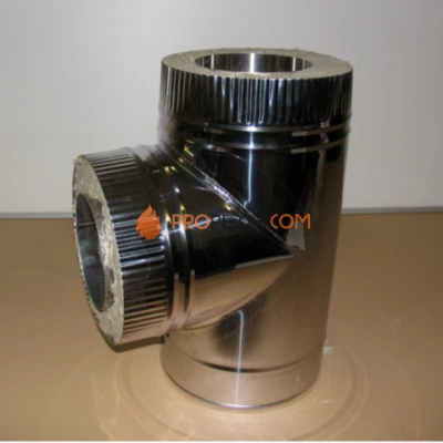 Тройник 90гр. D=130\230 Sвнутр.=1.0 aisi 321-нерж. ФлюГранд