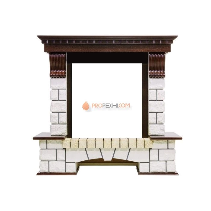 Каминокомплект Dimplex Pierre Luxe - Темный дуб / Белый (Высота 1020мм) с очагом Cavendish