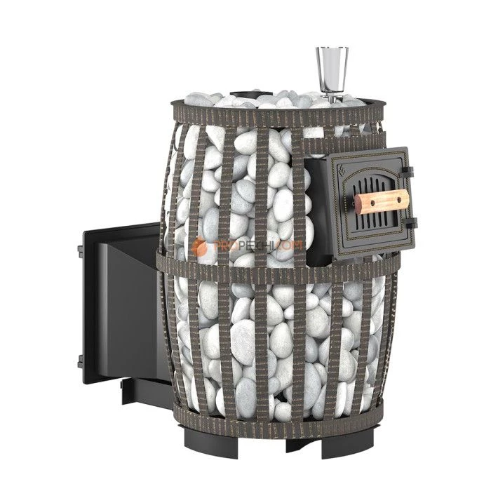 Чугунная печь для бани Везувий Легенда Русский пар Ковка 18 (240)