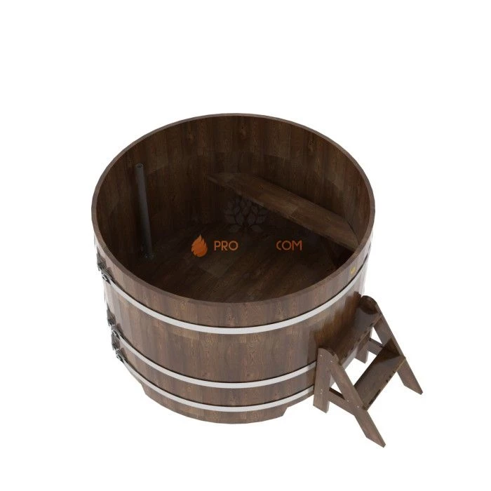 Купель BentWood круглая из сращенных ламелей мореной лиственницы d=1,50