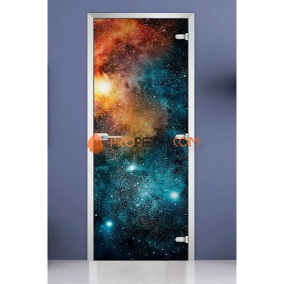 Стеклянная межкомнатная дверь DoorWood с фотопечатью Space-15, 2000х800 мм