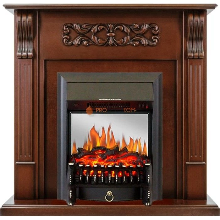 Каминокомплект Royal Flame Venice - Махагон коричневый антик с очагом Fobos FX M Black
