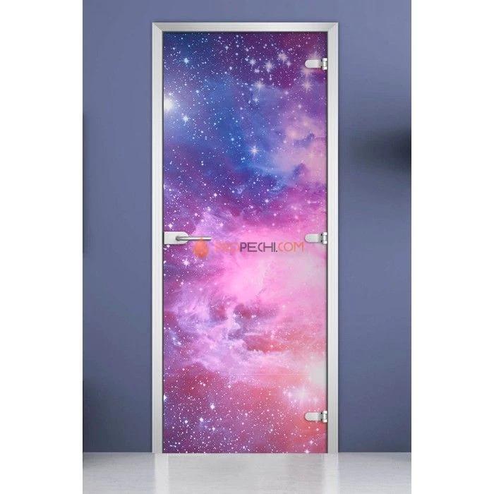 Стеклянная межкомнатная дверь DoorWood с фотопечатью Space-07, 2000х800 мм