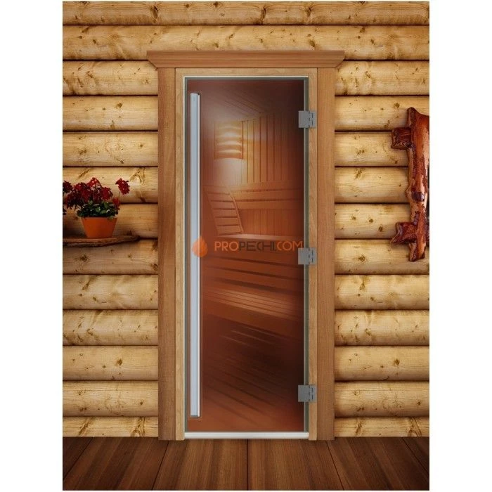 Дверь для бани DoorWood Престиж Бронза, 2000x700 мм