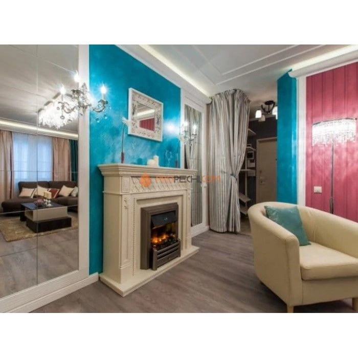 Каминокомплект Dimplex Alexandria - Белый дуб с очагом Danville Chrome FB2