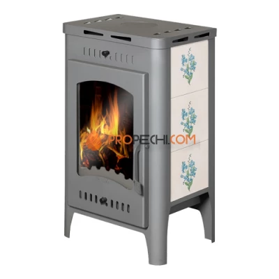 Печь-камин ЭкоКамин Бавария Оптима Незабудка