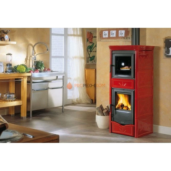 Печь-камин La Nordica Nicoletta Forno EVO Bordeaux