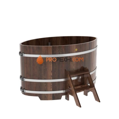 Купель BentWood овальная из мореной лиственницы 1,02х1,68