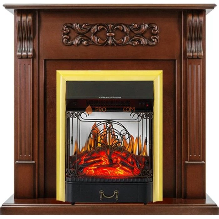 Каминокомплект Royal Flame Venice - Махагон коричневый антик с очагом Majestic FX M Brass