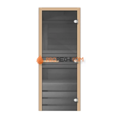 Дверь стеклянная FireWay 1,8х0,7 графит