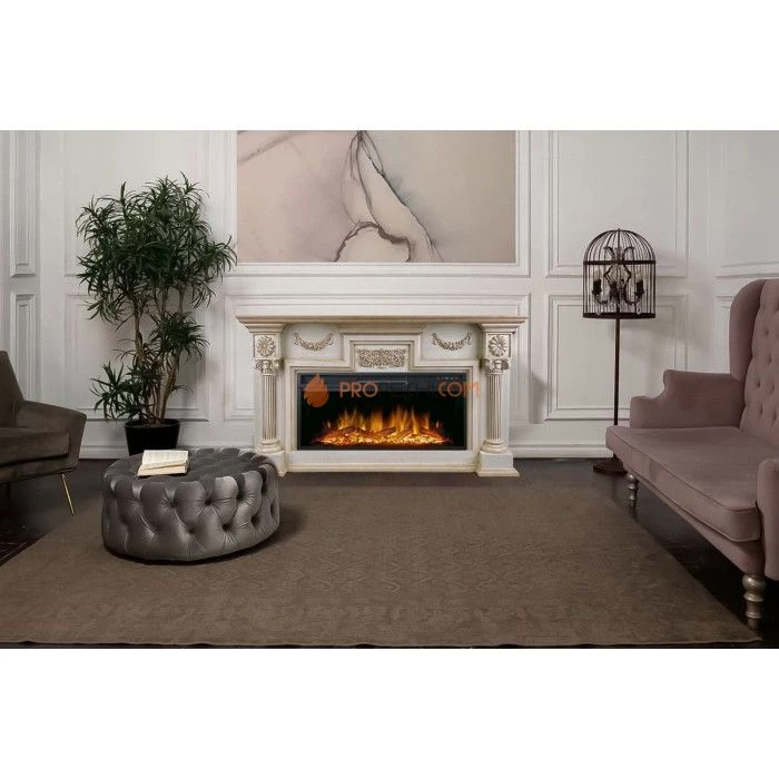 Портал Royal Flame London - Слоновая кость с патиной (Ширина 1490 мм)
