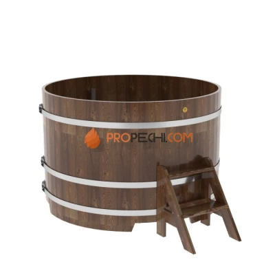 Купель BentWood круглая из сращенных ламелей мореной лиственницы d=1,50
