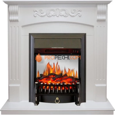 Каминокомплект Royal Flame Sorrento угловой - Белый дуб с очагом Fobos FX M Black