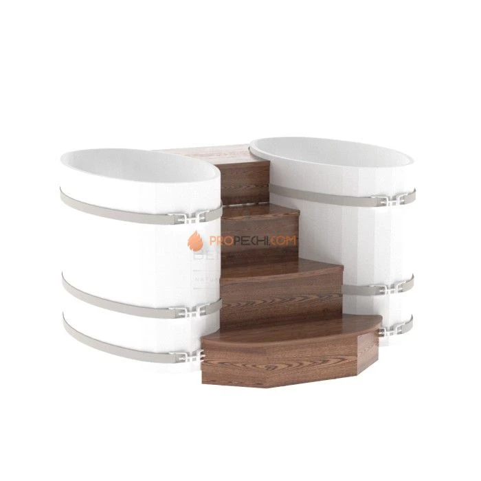 Подиум BentWood на 2 купели 0,69х1,31 из мореной лиственницы