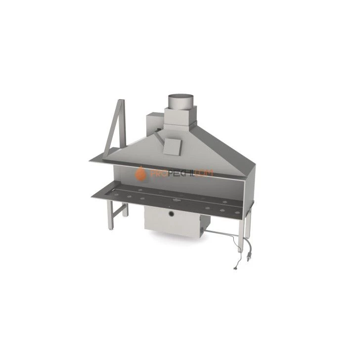 Газовая топка Vero Design Nippon Угловой левый (2500x750 мм) D350 мм, горелка VLK burner