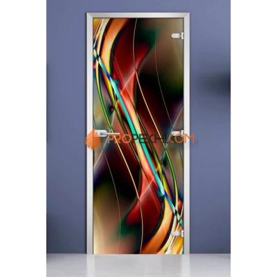 Стеклянная межкомнатная дверь DoorWood с фотопечатью Abstraction-15, 2000х700 мм