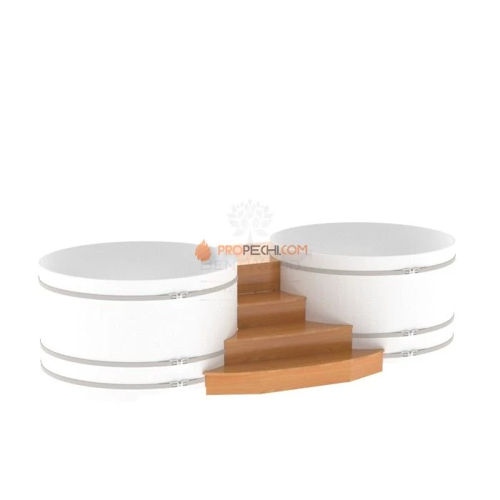 Подиум BentWood на 2 купели D 2,0х1,2 из натуральной лиственницы
