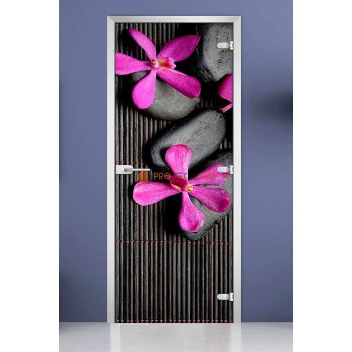 Стеклянная межкомнатная дверь DoorWood с фотопечатью Spa-07, 2000х600 мм