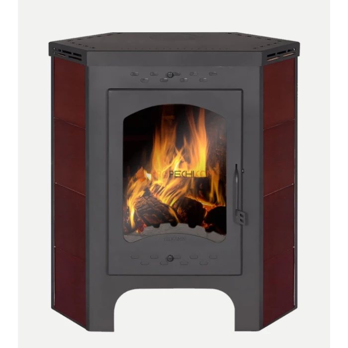 Печь-камин ЭкоКамин Бавария Пристенно-угловая коричневая