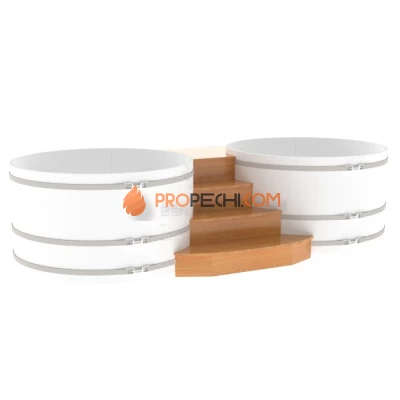 Подиум BentWood на 2 купели D 1,8 из натуральной лиственницы