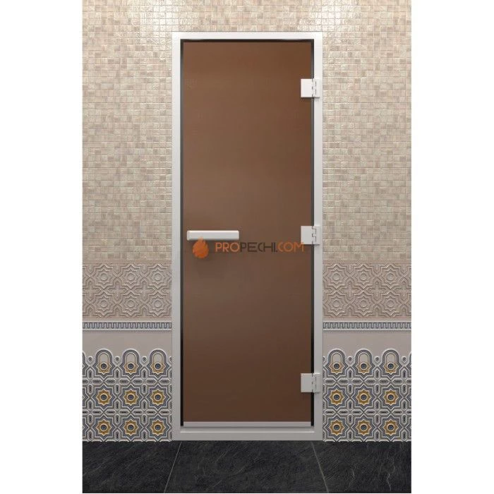 Дверь для хамама DoorWood Бронза матовая, 2000х600 мм