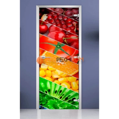 Стеклянная межкомнатная дверь DoorWood с фотопечатью Fruite-05, 2000х800 мм