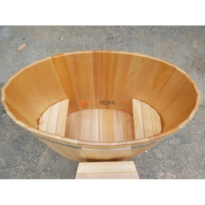 Купель овальная НКЗ из кедра, 95x69x105 см / 25 мм