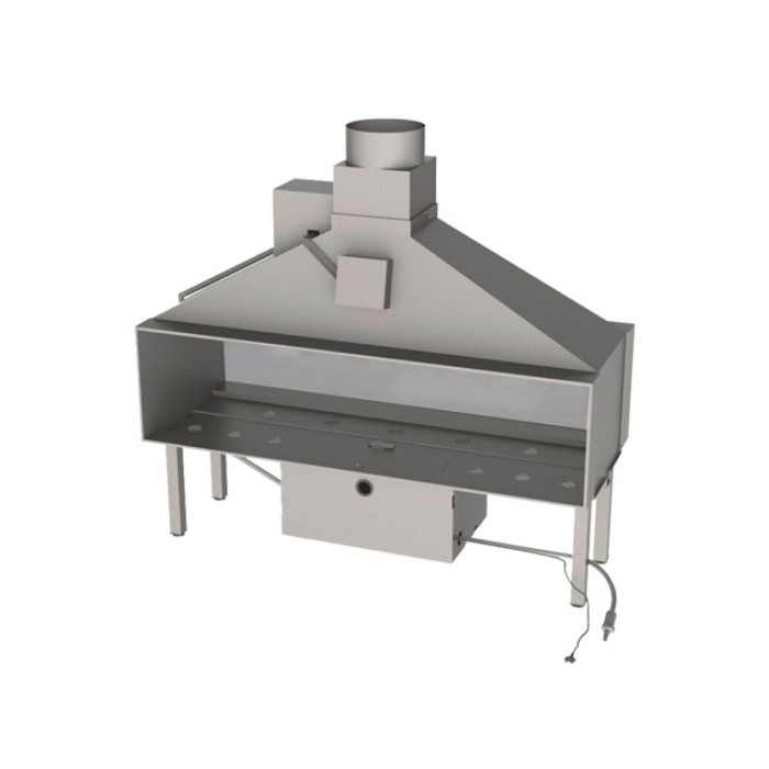Газовая топка Vero Design Nippon Стандарт (800x750 мм) D250 мм, горелка VLK burner