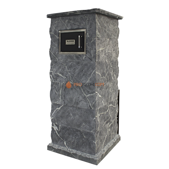 Газовая печь для бани Klover RT 35-RV 310S ( Талькомагнезит Скала, прямые углы )