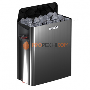 Электрическая печь Harvia The Wall SW80 Black Steel (со встроенным пультом)