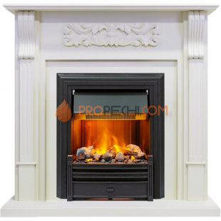 Каминокомплект Dimplex Venice - Фактурный белый с очагом Brookline Black