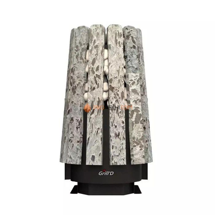 Дровяная банная печь Grill’D Cometa 350 Vega Window Max Stone Pro (Серпентинит)