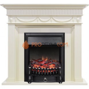 Каминокомплект Royal Flame Corfu - Слоновая кость с очагом Fobos FX Black