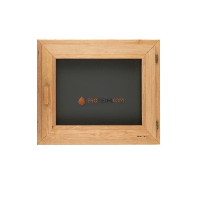 Окно Woodson PRO 50x40, стекло GREY ольха, левое