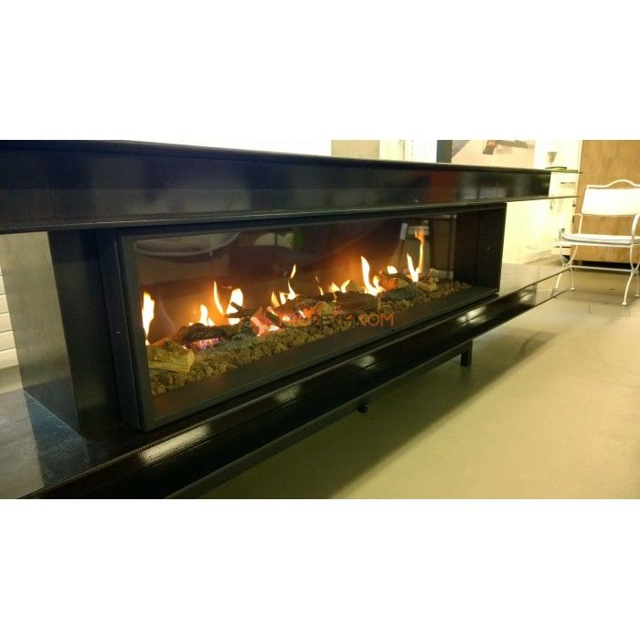 Газовая топка Vero Design Nippon Стандарт (2500x400 мм) D350 мм, горелка Line burner