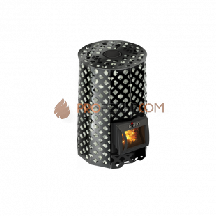 Дровяная банная печь Grill’D Violet Romb Short Pro (Камень колотый, 100 кг)
