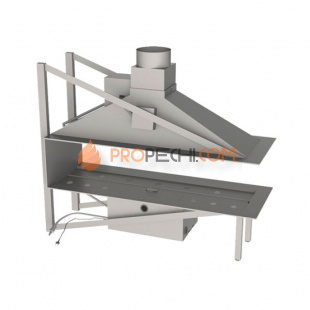 Газовая топка Vero Design Nippon Трёхсторонний EPI (2250x750 мм) D350 мм, горелка VLK burner