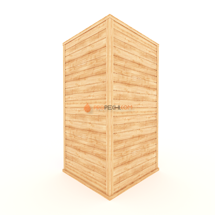 Финская сауна НКЗ 1-местная прямая 95x120x200 см, вход со стороны 120 см