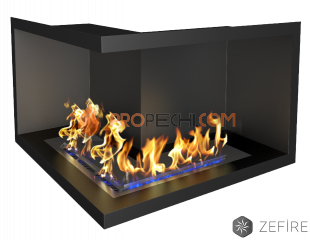 Биокамин Zefire Standart для угловой стены 700