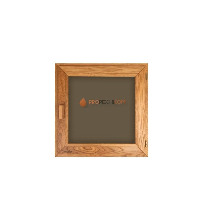 Окно Woodson PRO 60x60, стекло GREY дуб, левое