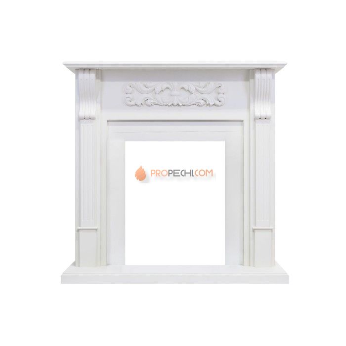 Каминокомплект Royal Flame Venice - Фактурный белый с очагом Majestic FX M Brass