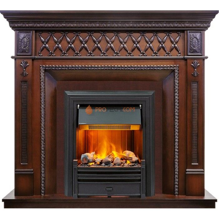 Каминокомплект Dimplex Alexandria - Махагон коричневый антик с очагом Brookline Black