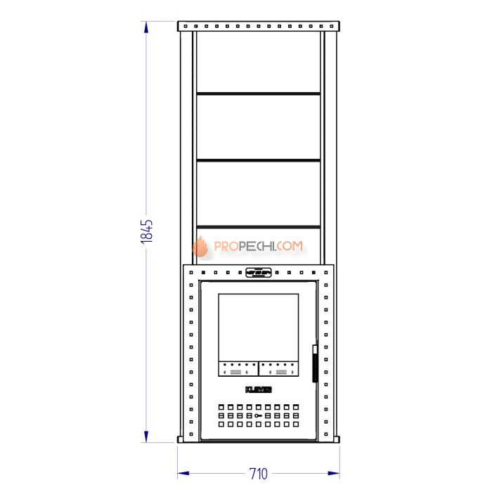 Газовая печь для бани Klover RT 50-RV 310S ( Талькомагнезит Радиатор )