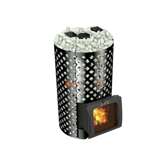 Дровяная банная печь Grill’D Violet World Romb Short Window Max Pro