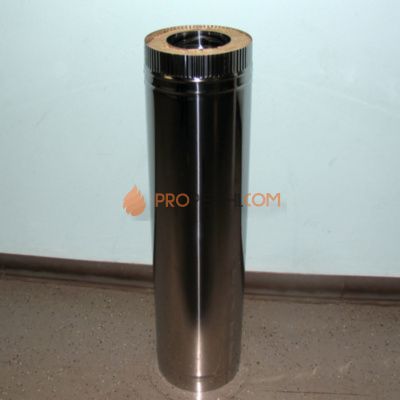Дымоходная труба D=115\220 Sвнутр.=0.5 L=250мм нерж.-оцинк. ФлюГранд